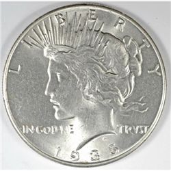 1935 PEACE DOLLAR MS64++ SUPER BLAST WHITE COIN, CLOSE TO MS65!