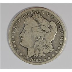 1883-CC MORGAN SILVER DOLLAR, VG