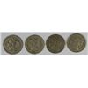 Image 1 : 4-DIFFERENT DATED THREE CENT NICKELS ( 70, 71, 72, 74) FINE