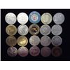 20 ASSORTED ONE DOLLAR CASINO TOKENS