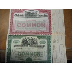 2-VINTAGE STOCK CERTIFICATES SEE DESCRIPTION