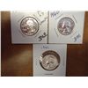 Image 1 : 1960,62&63 PROOF WASHINGTON SILVER QUARTERS