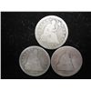 Image 1 : 1854,56 & 61 SEATED LIBERTY QUARTERS