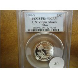 2009-S SILVER US VIRGIN ISLANDS QUARTER PCGS PR69