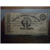 Image 1 : 1863 STATE OF NORTH CAROLINA 5 CENT NOTE
