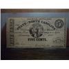 Image 1 : 1863 STATE OF NORTH CAROLINA 5 CENT NOTE