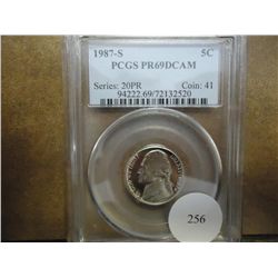 1987-S JEFFERSON NICKEL PCGS PR69 DCAM