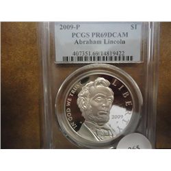 2009-P ABRAHAM LINCOLN DOLLAR PCGS PR69 DCAM