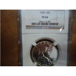1960 FRANKLIN HALF DOLLAR NGC PF64