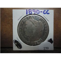 1890-CC MORGAN SILVER DOLLAR
