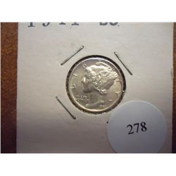1941 MERCURY DIME BU FULL SPLIT BANDS
