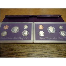1988 & 89 US PROOF SETS (WITH BOXES)