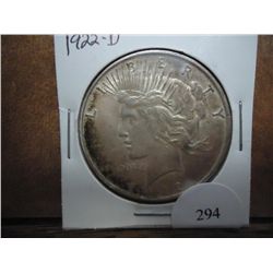 1922-D PEACE SILVER DOLLAR