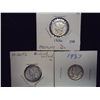 Image 1 : 1936,37 & 37 MERCURY DIMES 3 COINS
