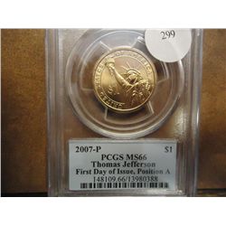 2007-P JEFFERSON DOLLAR PCGS MS66