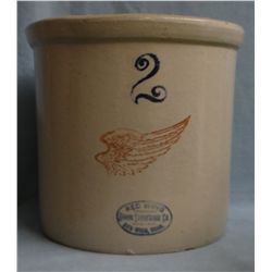 2 gal RW crock w 4” wing, mint