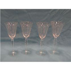 Crystal wine goblets – 4