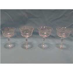 Crystal champagne or sherbet glasses - 4