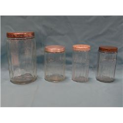 Hoosier spice /cannister jars - 4 pcs