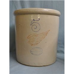 5 gal RW Union Stoneware crock w/ 6” wing , mint