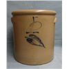 Image 1 : 5 gal RW salt glaze crock leaf w/ handles, mint