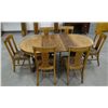 Image 1 : Fancy oak paw foot 48” dining table w/6 chairs, 3 leaves, expands to 72”, Nice!