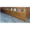 Image 1 : Oak bean counter, 31 drawers, 16’l x 34.5”h x 28”d, Beautiful!