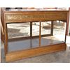 Image 1 : Oak display counter, “Beldings Silks”, glass top, 6 drawers, needs some glass, 5’l x 4’h