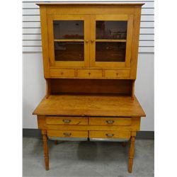 Pine bakers cupboard, 73”h x 43”w x 28”d, nice