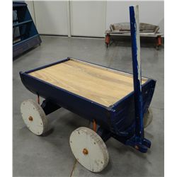 Handmade wagon wheel coffee table