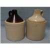 Image 1 : 2- RW 1/2 gal. whiskey jugs, one is 2 tone and the other is marked on the bottom