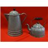 Image 1 : Graniteware coffee pot & tea pot