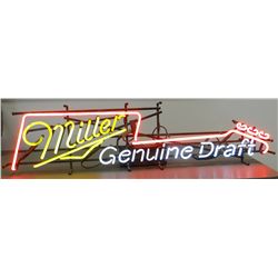 Miller Genuine Draft guitar neon sign, 47"l