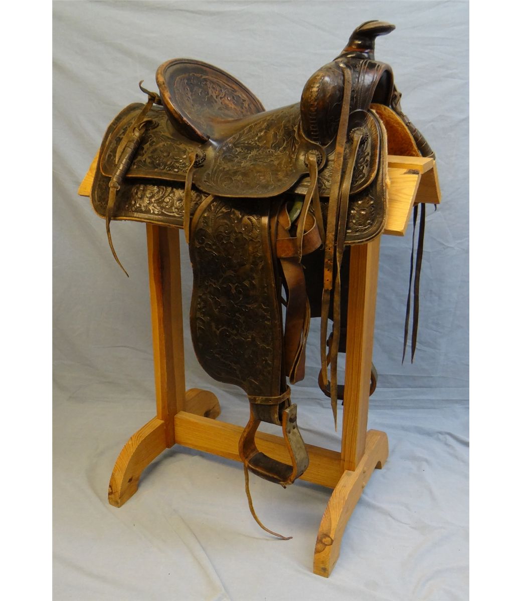 KEYSTONE BROS., San Francisco, saddle 14”, floral tooling