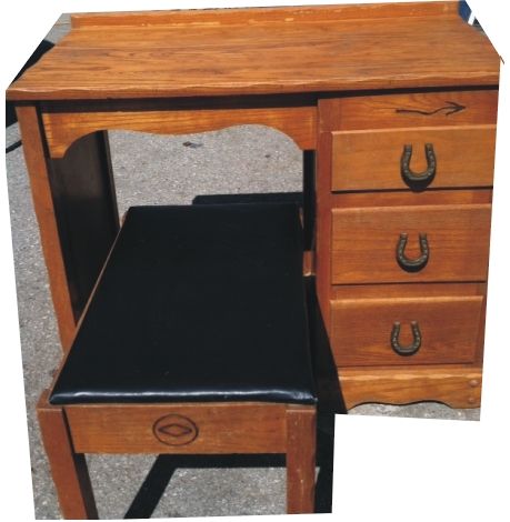 Ranch Oak Desk And Bench