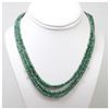 Image 1 : Emerald round 3 rows 150.34 ctw Necklace