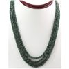 Image 2 : Emerald round 4 rows 165.27 ctw Necklace