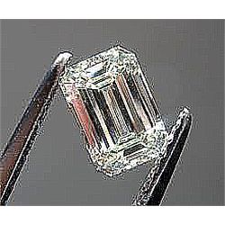 EGL CERT 0.51 CTW EMERALD CUT DIAMOND G/SI1