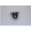 Image 1 : NATURAL 24.18 EMERALD OVAL CABUSHION OVAL RING .925 STE