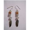 Image 1 : NATURAL 29.30 CTW MOONSTONE SEMIPRECIOUS EARRING .925 S