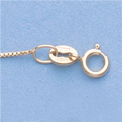 Genuine 16  14k Gold-Yellow/White 0.7mm 1.2g Box Chain