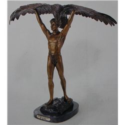 "REWARD OF THE HUNT" BRONZE SCULPTURE - JENSEN