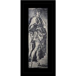 ANTIQUE GALLERY STAMPED LITHOGRAPH