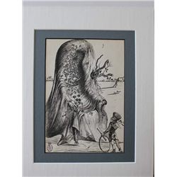 RARE ANTIQUE 1944 DALI LITHOGRAPH