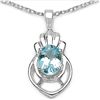 Image 1 : BLUE TOPAZ STERLING PENDANT