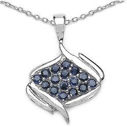 BLUE SAPPHIRE STERLING PENDANT