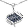 Image 1 : BLUE SAPPHIRE STERLING PENDANT