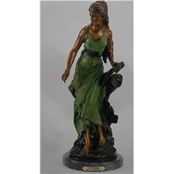 "CHEVALIER" BRONZE SCULPTURE - A.  MOREAU