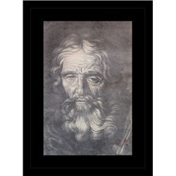 ANTIQUE GALLERY STAMPED LITHOGRAPH