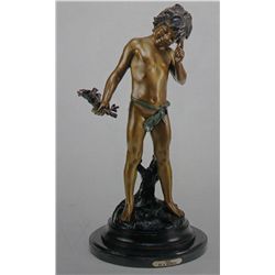 "PAN" BRONZE SCULPTURE - A. MOREAU